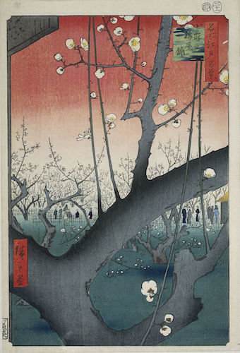 De pruimenboomgaard te Kameido 1857, Collectie Rijksmuseum