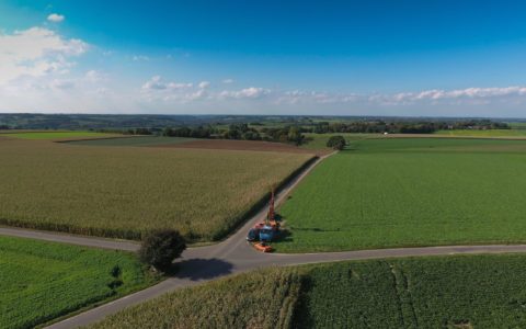 Drone-foto boorlocatie Zuid-Limburg