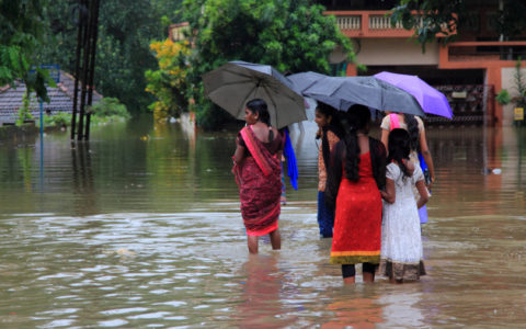 Overstromingen in India tijdens het regenseizoen